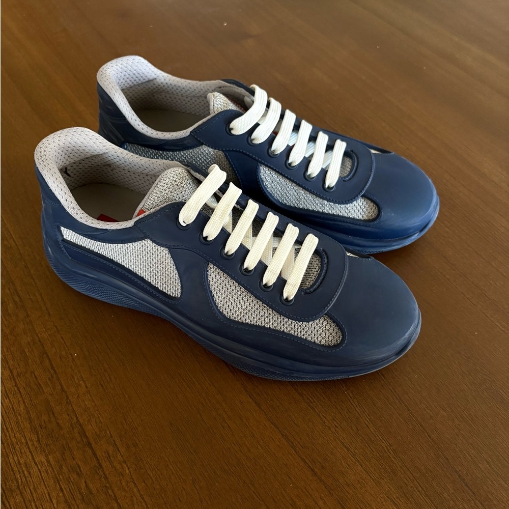 PRADA EU 40 Prada America's Cup Soft rubber and bike fabric sneakers